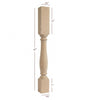 BAR12350P Williamsburg Medium Round Plain Kitchen Bar Post
