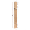 BAR22300-FW Mission Small Recessed Window Kitchen Bar Post