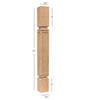 BAR22350-FW Mission Small Recessed Window Kitchen Bar Post