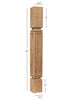 BAR22350-FW Mission Small Recessed Window Kitchen Bar Post