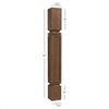 BAR22350-FW Mission Small Recessed Window Kitchen Bar Post