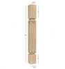 BAR22350-FW Mission Small Recessed Window Kitchen Bar Post