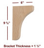 BB-001-M Plain Solid Wood Medium Kitchen Bar Bracket