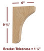 BB-001-M Plain Solid Wood Medium Kitchen Bar Bracket