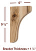 BB-001-M Plain Solid Wood Medium Kitchen Bar Bracket