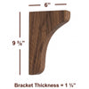 BB-001-M Plain Solid Wood Medium Kitchen Bar Bracket