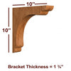 BB-002-OH Overhang Scalloped Bar Bracket