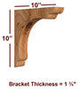BB-002-OH Overhang Scalloped Bar Bracket