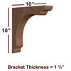 BB-002-OH Overhang Scalloped Bar Bracket