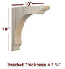 BB-002-OH Overhang Scalloped Bar Bracket