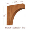 BB-008-OH Solid Wood Mission Overhang Bar Bracket