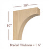 BB-008-OH Solid Wood Mission Overhang Bar Bracket