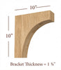 BB-008-OH Solid Wood Mission Overhang Bar Bracket