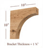 BB-008-OH Solid Wood Mission Overhang Bar Bracket