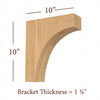 BB-008-OH Solid Wood Mission Overhang Bar Bracket