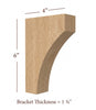 BB-008-XS Extra Small Solid Wood Mission Bar Bracket
