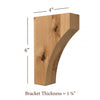 BB-008-XS Extra Small Solid Wood Mission Bar Bracket