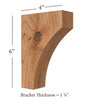 BB-008-XS Extra Small Solid Wood Mission Bar Bracket
