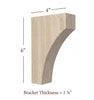 BB-008-XS Extra Small Solid Wood Mission Bar Bracket
