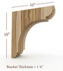 BB-010-OH Overhang Manchester Wood Bar Bracket
