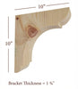 BB-010-OH Overhang Manchester Wood Bar Bracket