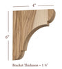 BB-010-XS Extra Small Manchester Wood Bar Bracket