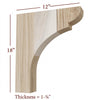 BB-110-BHC Bridge to Hutch Solid Wood Manchester Bar Bracket