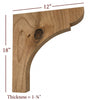 BB-110-BHC Bridge to Hutch Solid Wood Manchester Bar Bracket