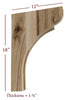 BB-110-BHC Bridge to Hutch Solid Wood Manchester Bar Bracket
