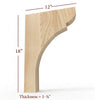 BB-110-BHC Bridge to Hutch Solid Wood Manchester Bar Bracket