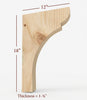 BB-110-BHC Bridge to Hutch Solid Wood Manchester Bar Bracket
