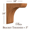 BB-301-OH Plain Overhang Kitchen Craftsman Bracket Corbel