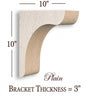 BB-301-OH Plain Overhang Kitchen Craftsman Bracket Corbel