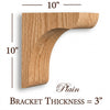 BB-301-OH Plain Overhang Kitchen Craftsman Bracket Corbel