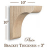 BB-301-OH Plain Overhang Kitchen Craftsman Bracket Corbel