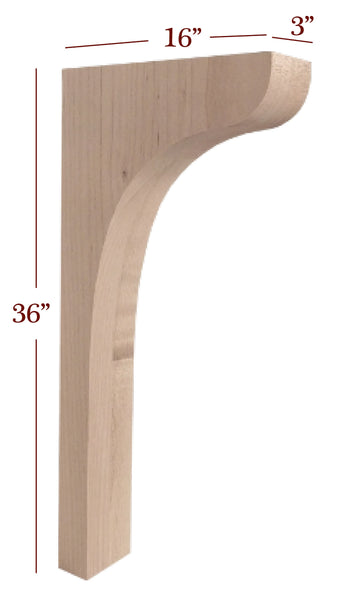 3" Hamilton Trim to Height Massive Island Corbel or Hood Corbel