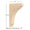 BB-302-L Large Scalloped Bar Bracket