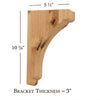BB-302-M Medium Scalloped Solid Wood Bar Bracket