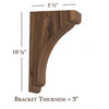 BB-302-M Medium Scalloped Solid Wood Bar Bracket