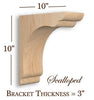 BB-302-OH Overhang Scalloped Wood Bar Bracket