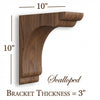 BB-302-OH Overhang Scalloped Wood Bar Bracket