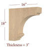 BB-309-HC Large Nantucket Range Hood Corbel