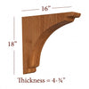 BB-402-HC Large Scalloped Wood Range Hood Corbel
