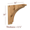 BB-402-HC Large Scalloped Wood Range Hood Corbel