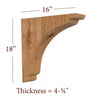 BB-402-HC Large Scalloped Wood Range Hood Corbel