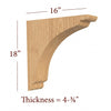 BB-402-HC Large Scalloped Wood Range Hood Corbel