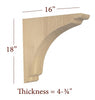 BB-402-HC Large Scalloped Wood Range Hood Corbel
