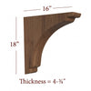 BB-402-HC Large Scalloped Wood Range Hood Corbel