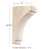 BB-402-L Large Scalloped Solid Wood Bar Bracket