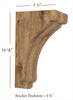 BB-402-M Medium Scalloped Solid Wood Bar Bracket